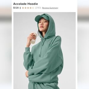 Alo Accolade Hoodie Sweatshirt - Botanical Green (limited)